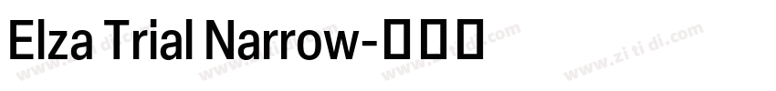 Elza Trial Narrow字体转换